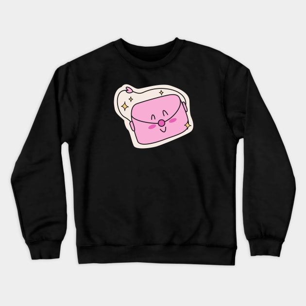 Cute pink handbag design Crewneck Sweatshirt by BrightLightArts